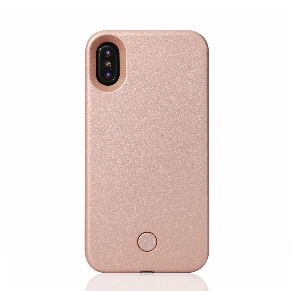 iPhone 8 Plus Rose Gold Selfie Light Phone Case